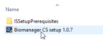 BioManager Install Executable